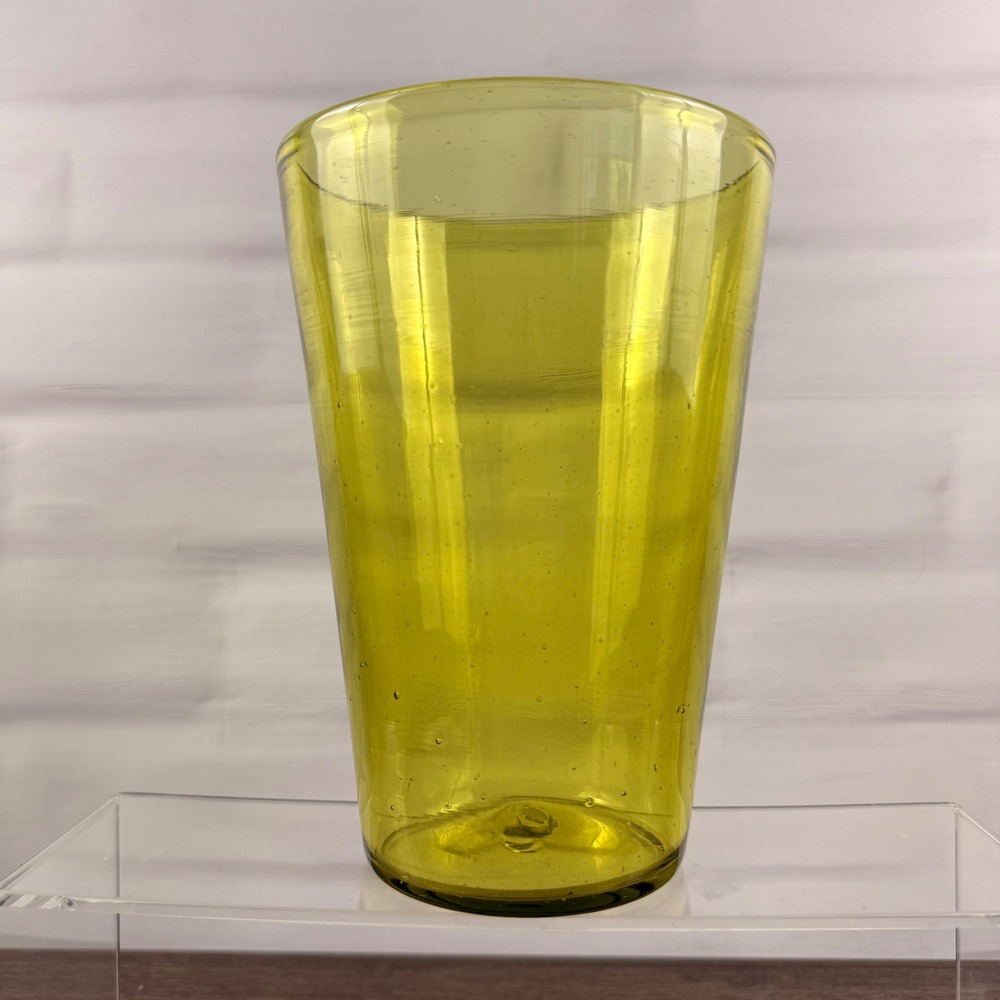 Blenko 366S Chartreuse Beaker Vase Pre-Designer